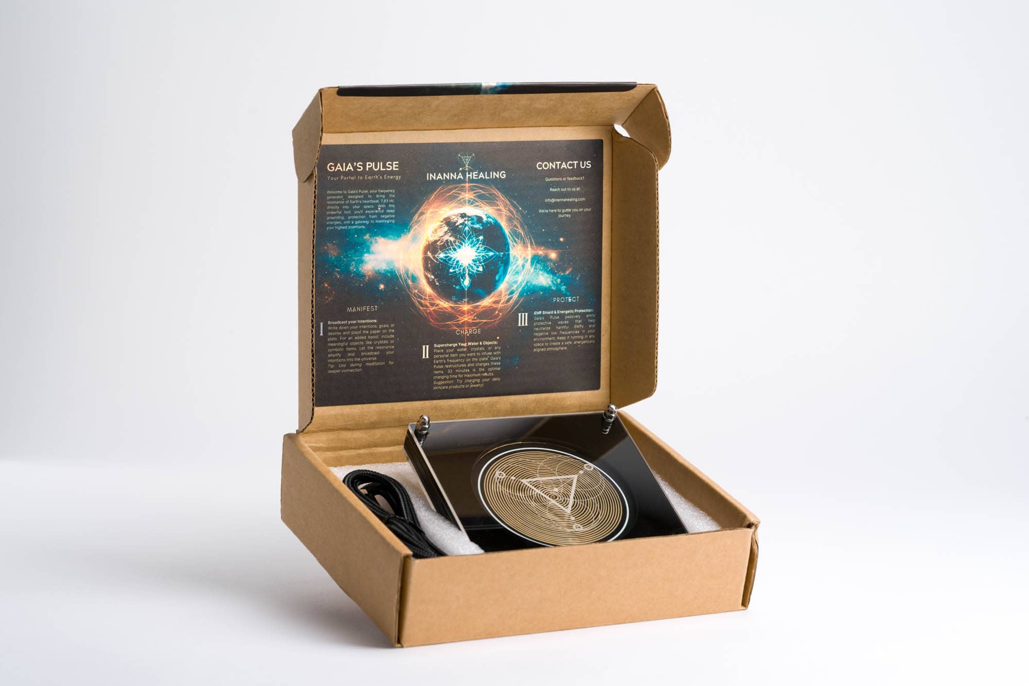 Inanna Healing – wholesale Meditation supplies – Gaia’s Pulse Frequency Generator | 7.83 Hz Schumann Resonance for Grounding & EMF Protection10