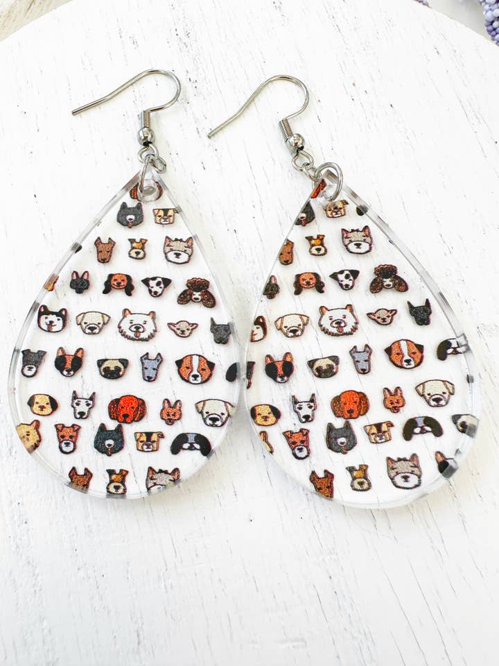 Dog Mom Earrings for wholesale by Falcon Ridge Designs LLC