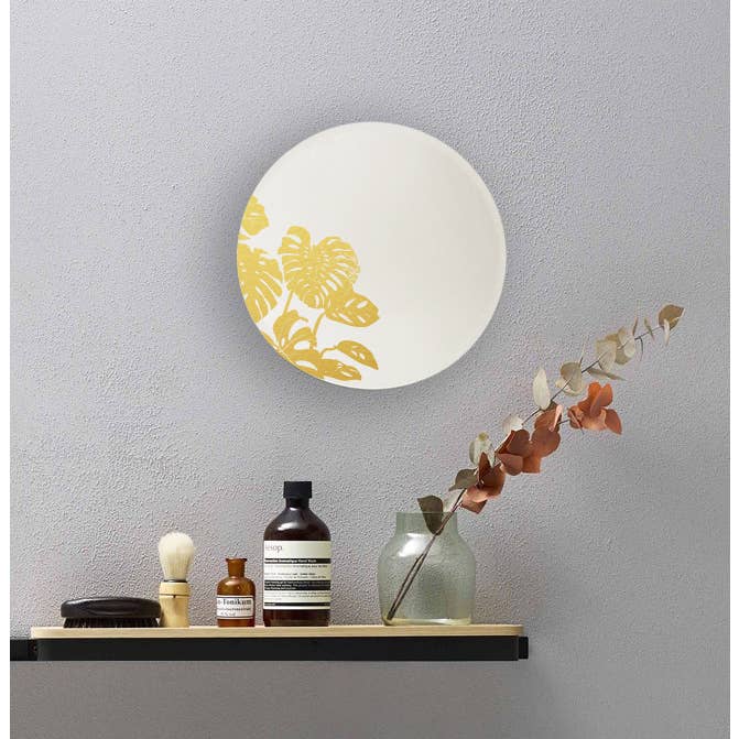 Espejo decorativo Monstera M, pintado a mano en Italia para venta al por mayor de BiCA-Good Morning Design
