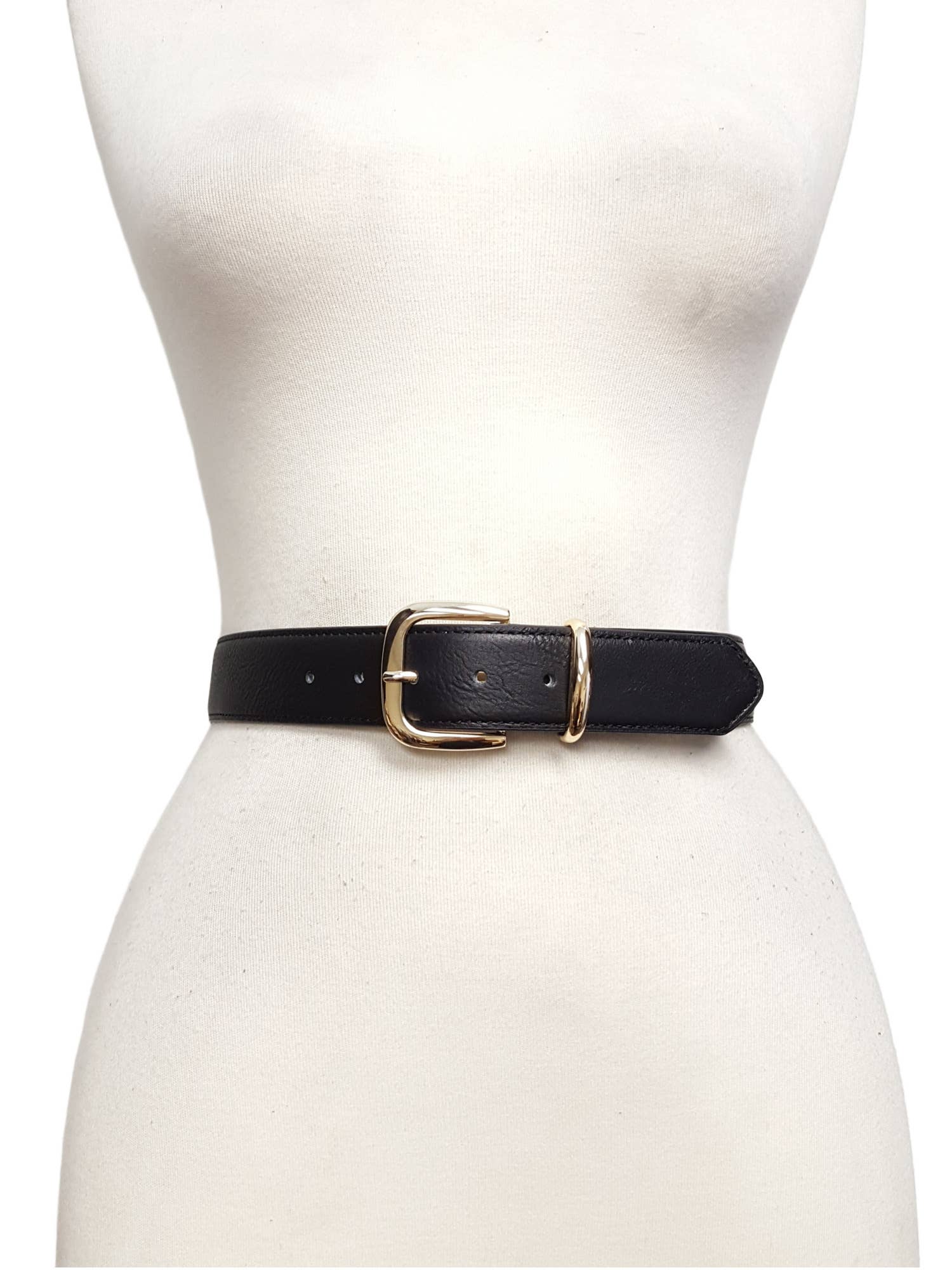 Axesoria West – wholesale Bälte - Dam – Avslappnat bälte med guldfärgat spänne och ögla2