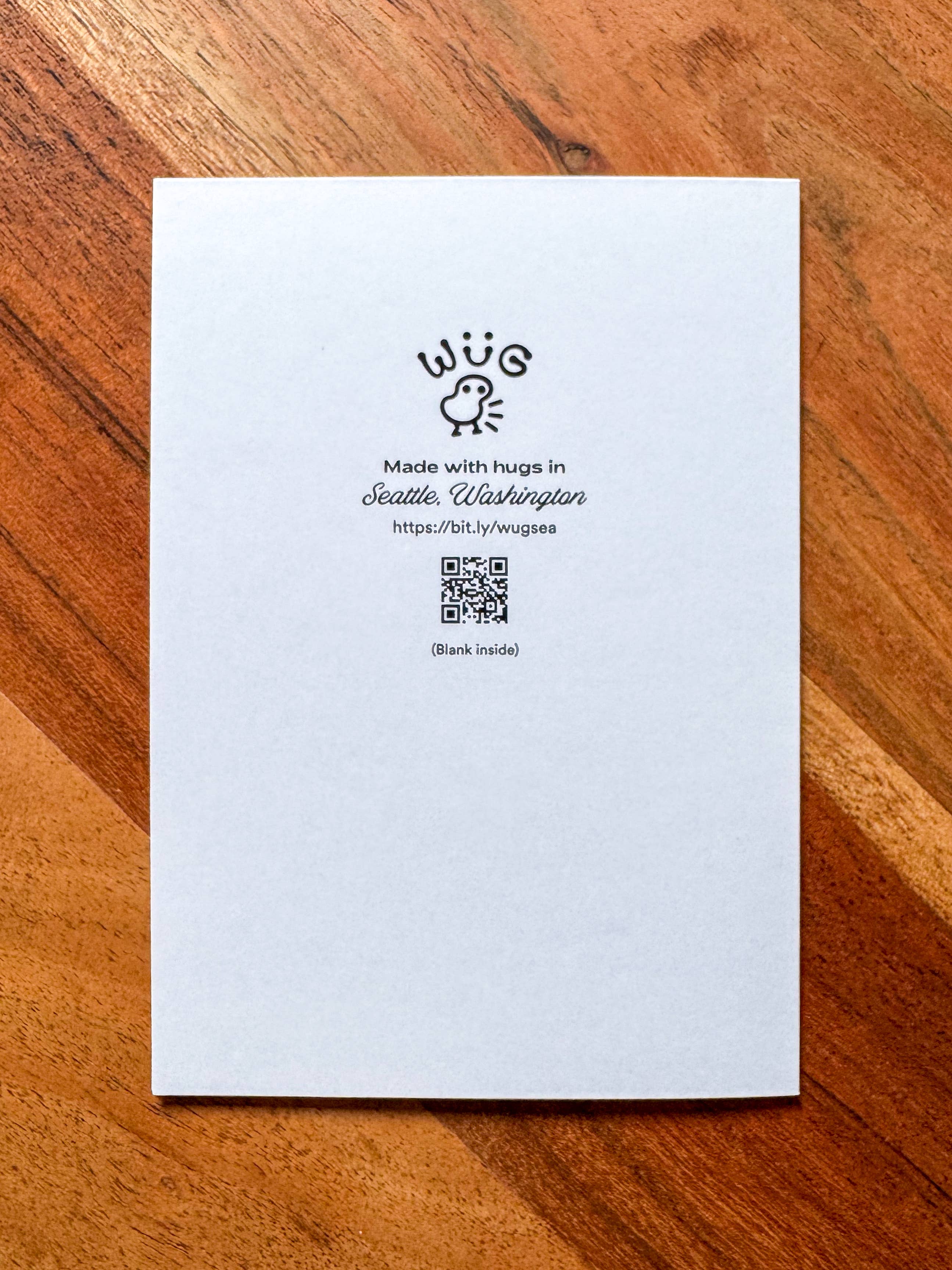 Wug Prints - Wholesale Gewone wenskaart - Beer & Bij Hallo Honing Wenskaart1