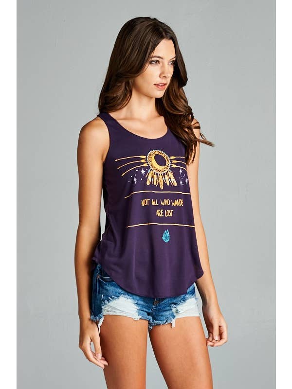 LA Soul - Wholesale Tank Top - Women's - Dream Catcher With Feather Tank Top