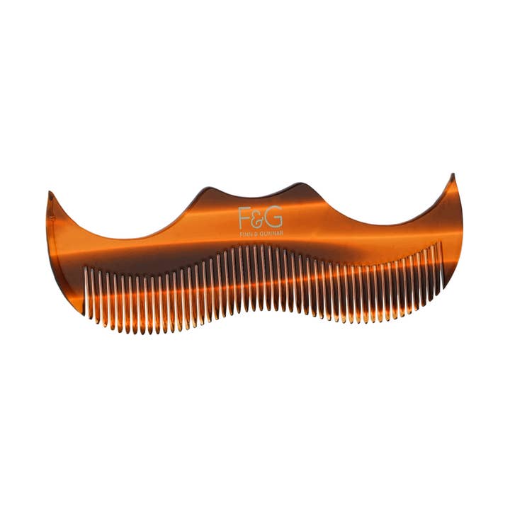 Finn & Gunnar Mustache Comb Amber for wholesale on Faire0