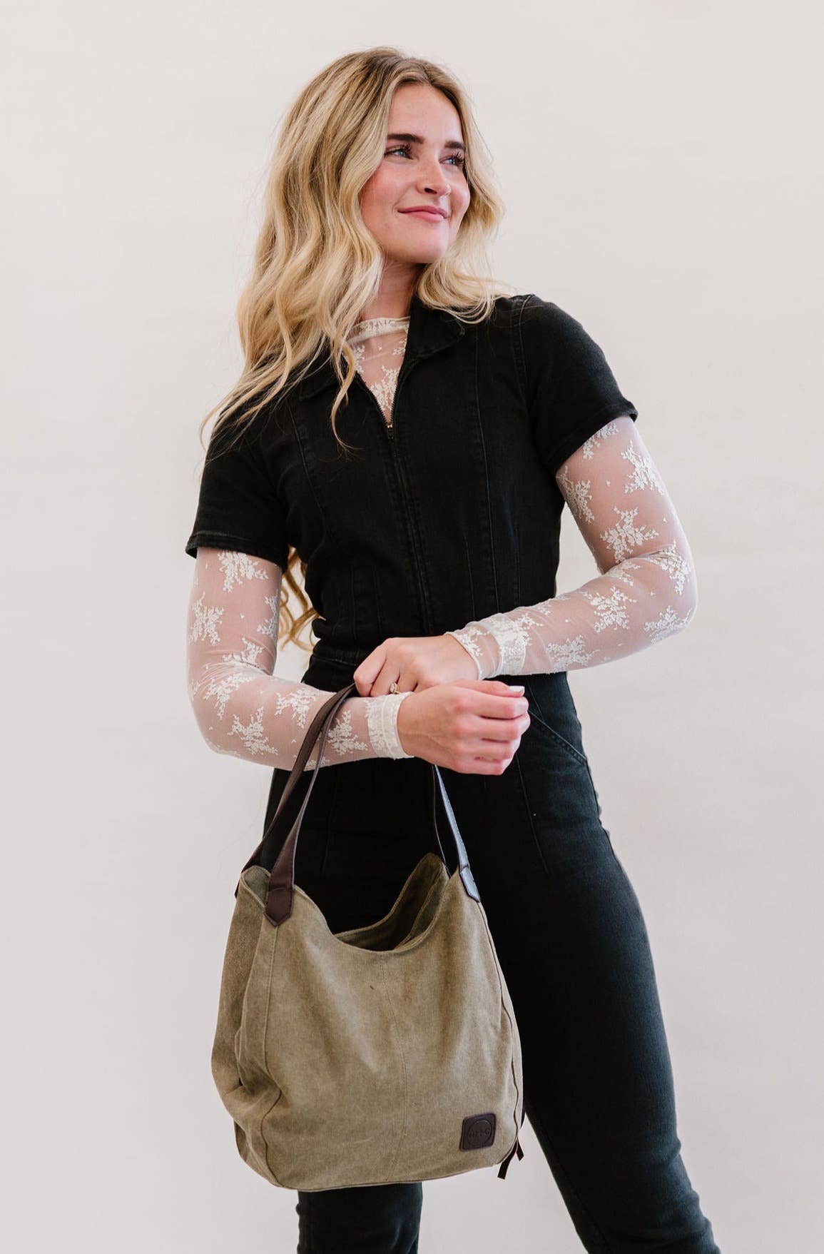 modern and chic - Wholesale Shoulder Bag - Women's - Anniston Canvas Hobo Bag6