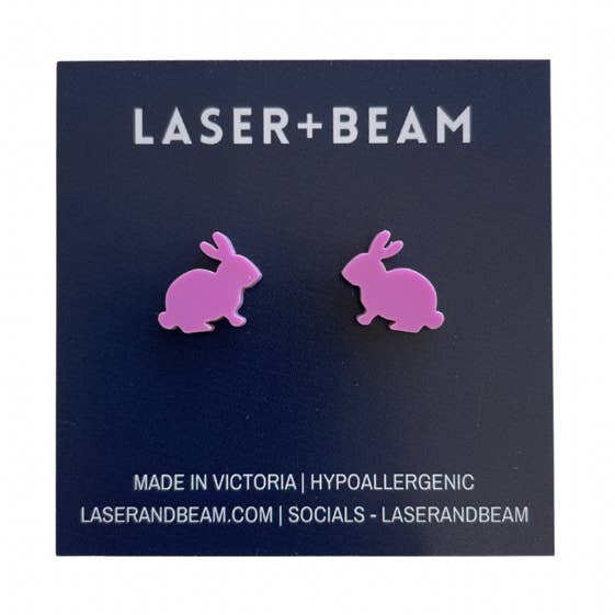 Easter Studs - Purple Bunny for wholesale by laserandbeam