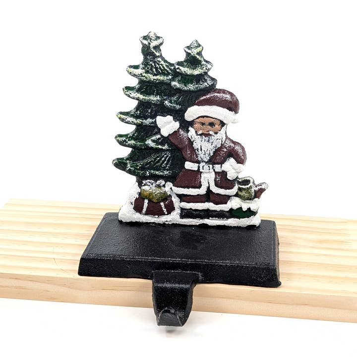 Gusseiserne Weihnachtsstrumpfhaken - Weihnachtsmann für den Großhandel von Black Ginger