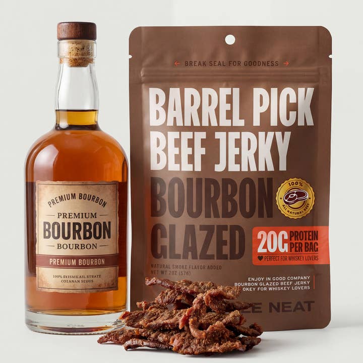 Double Neat - Wholesale Jerky - Beef Jerky Bourbon Glazed Sweet Savory Gourmet Snack 3