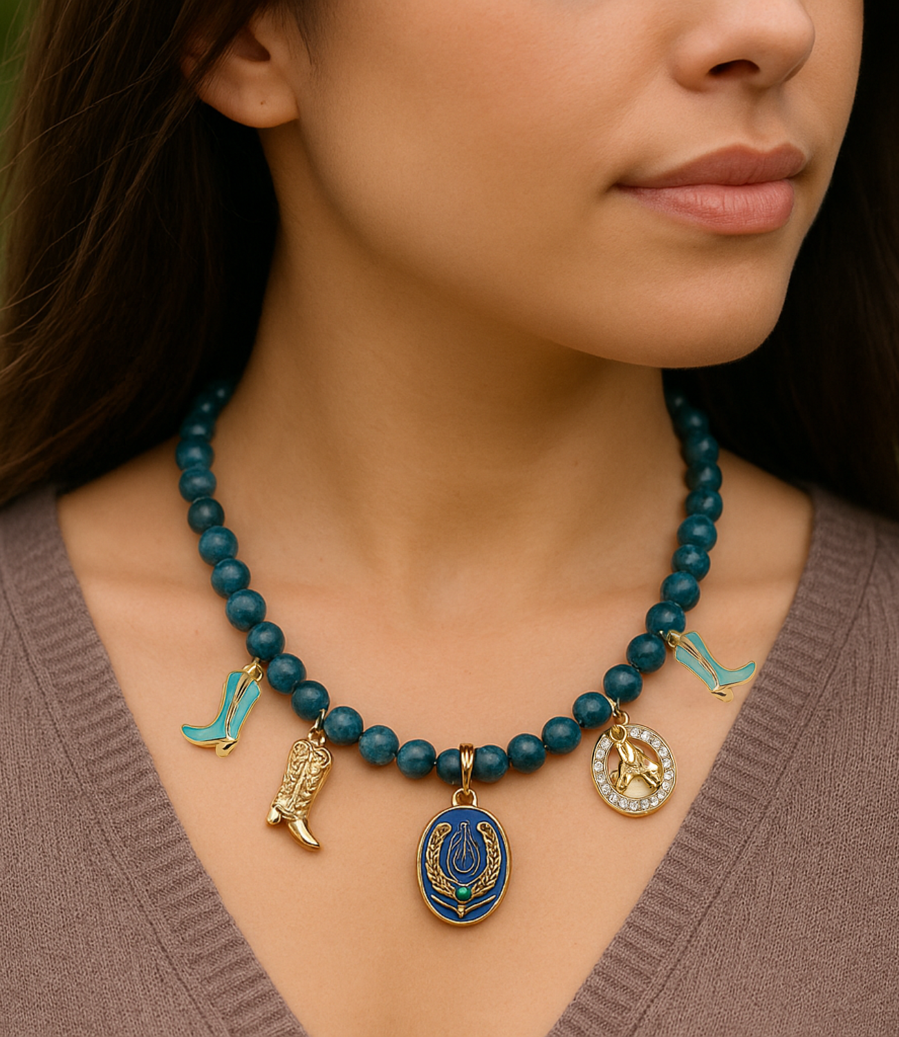 PHOEBE´S - Vente Colliers à pendentif - Collier Esprit de l'Ouest en apatite naturelle0