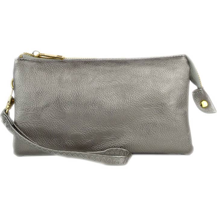 Fashion City - Wholesale Clutch Bag - Women's - Middle Clutch With Shoulder Strap Metallics