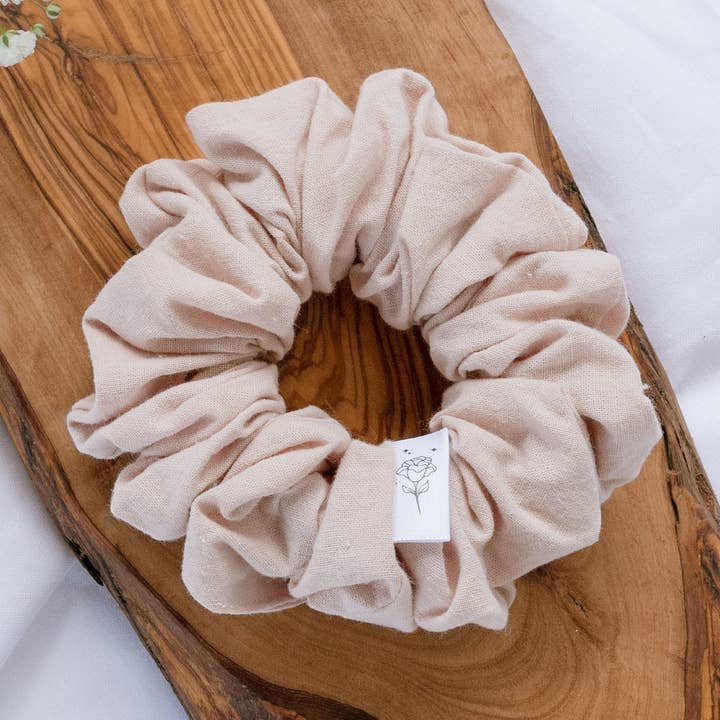 Chouchou en coton Rose Bud pour la vente par Wild Rose Accessories