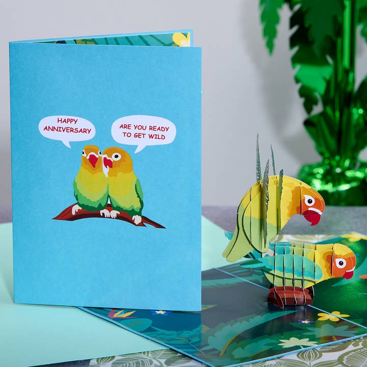 Dirty Pop Cards - Wholesale Love Card - Love Birds Funny 3D Pop-Up Naughty Anniversary Card