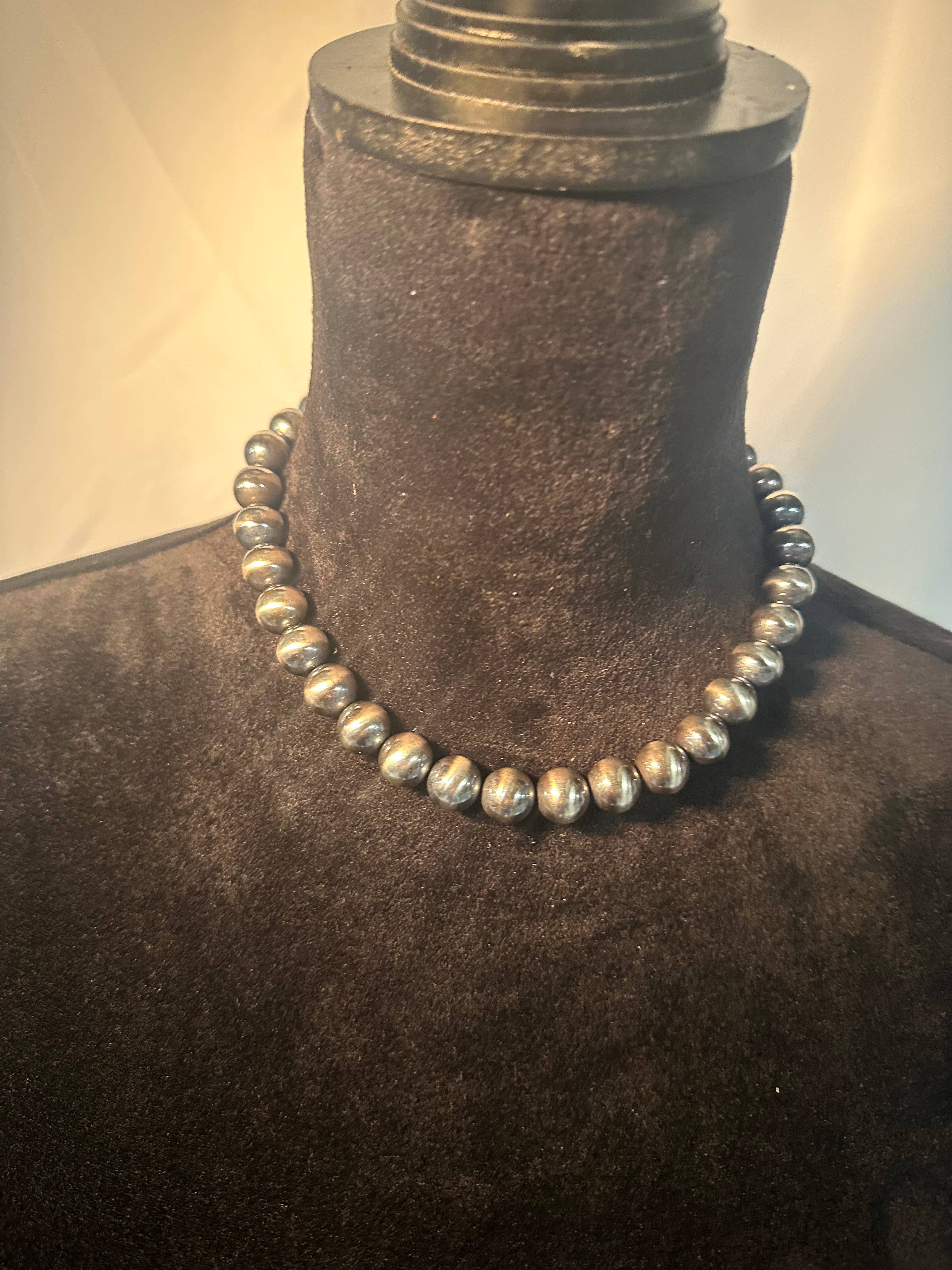 BDN Boutique – Engroshandel Perlehalskæde – 12mm Byg dit eget halskæde med sterlingsølvperler 14"-24"