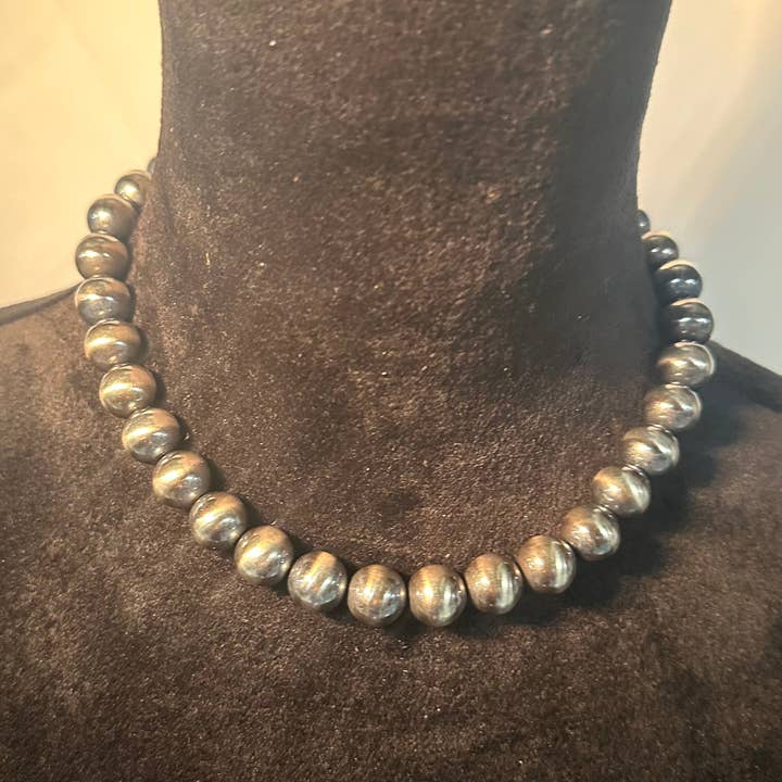 BDN Boutique – Engroshandel Perlehalskæde – 12mm Byg dit eget halskæde med sterlingsølvperler 14"-24"0