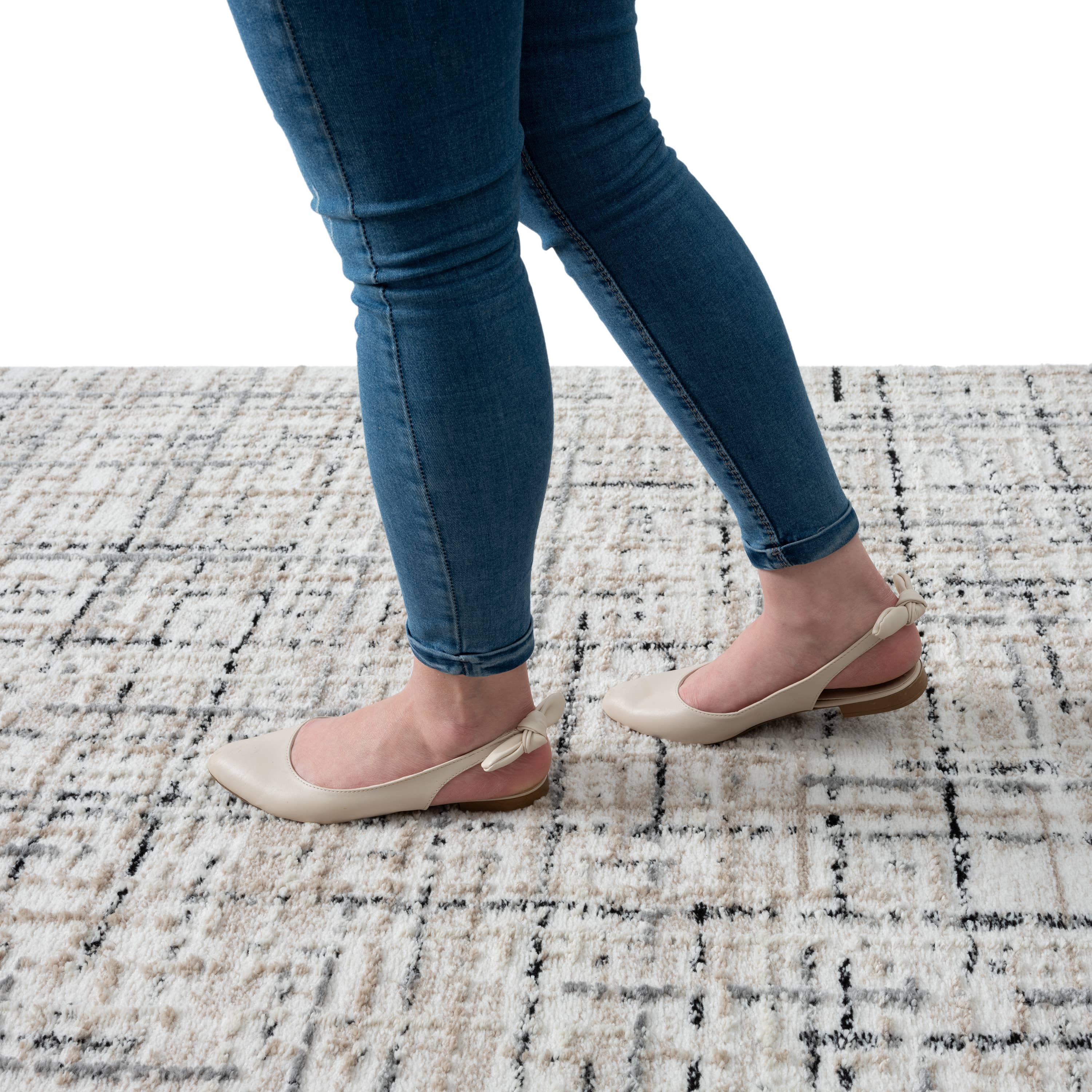 Abani Rugs - Wholesale Vloerkleed - Abani Viva VIV130A neutrale beige-grijze vloerkleed met crosshatch patroon8