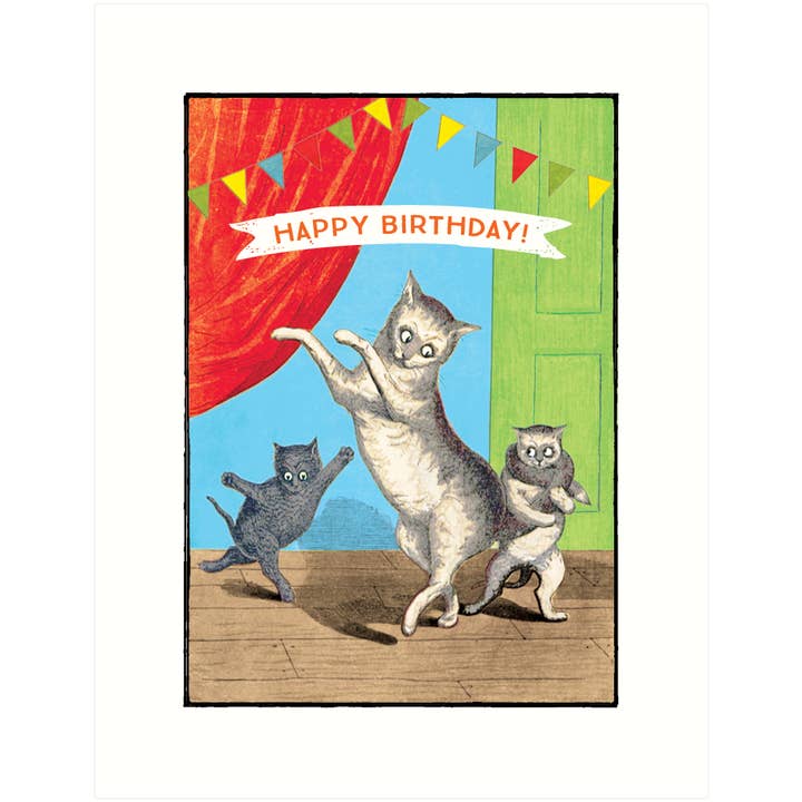 Cat Dance | Carte de vœux d'anniversaire pour la vente par Lucca Paperworks