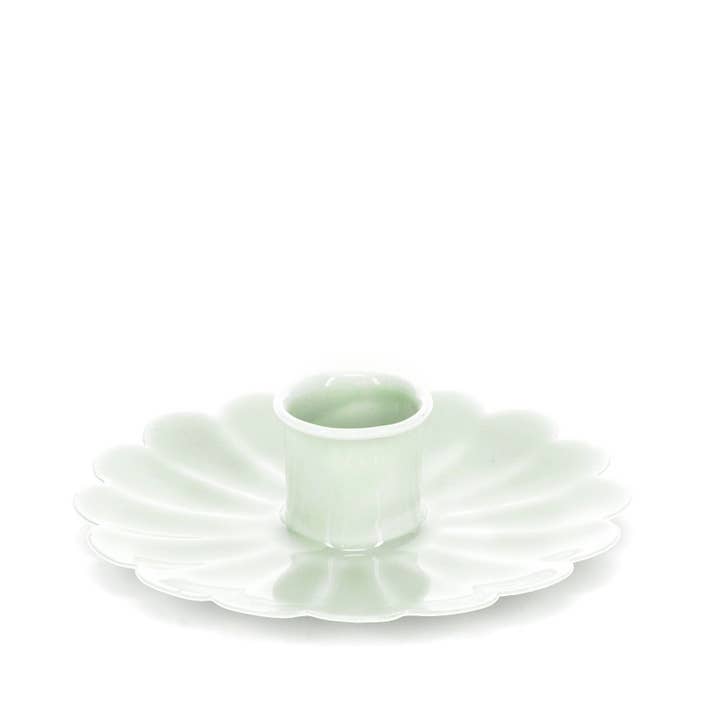 Enamel Flat Flower Candle Holder - Light Grey for wholesale by Rex B2B - UK