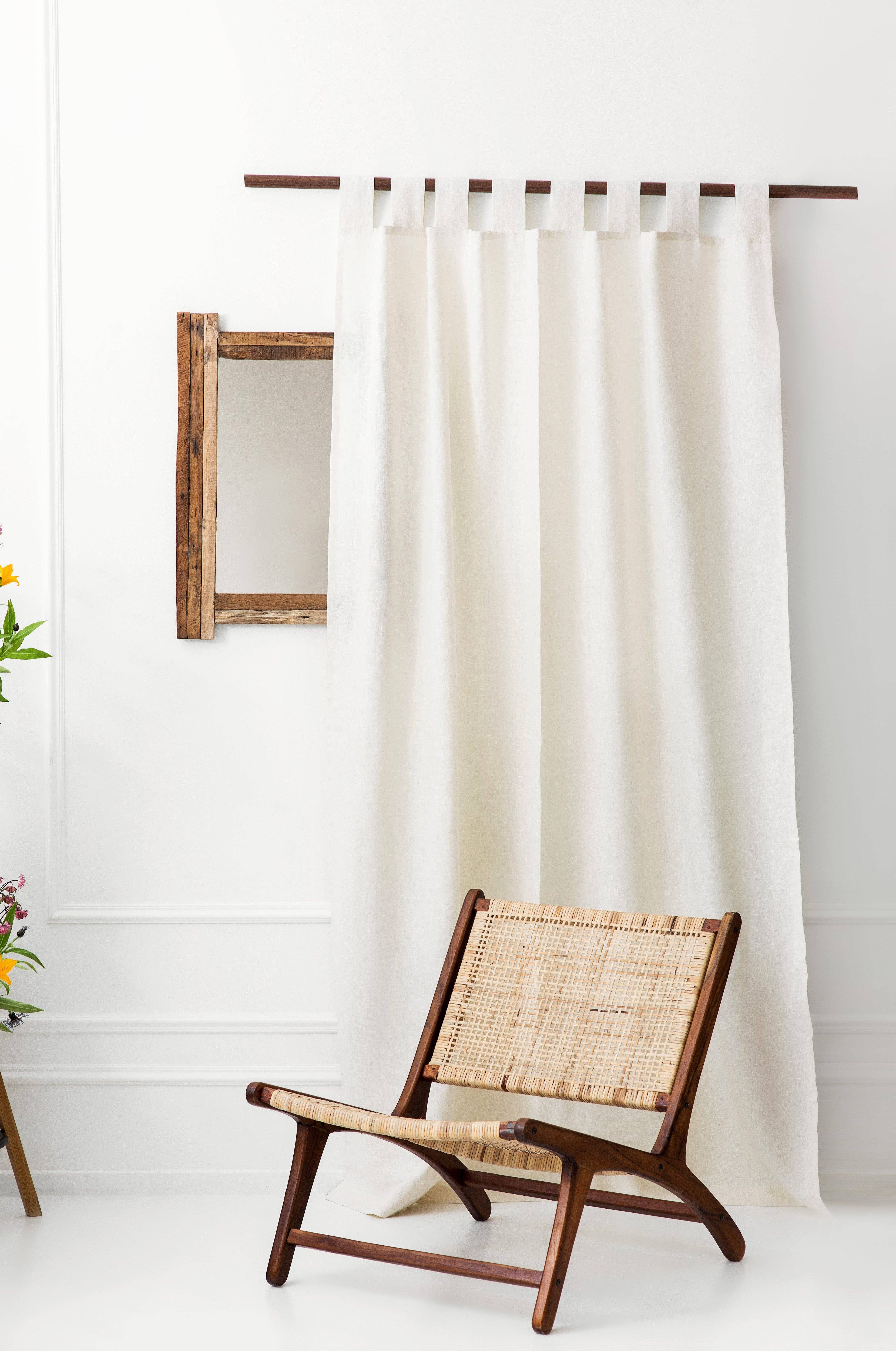 LinenQ – wholesale Curtain – Tab top linen curtains with Blackout lining1