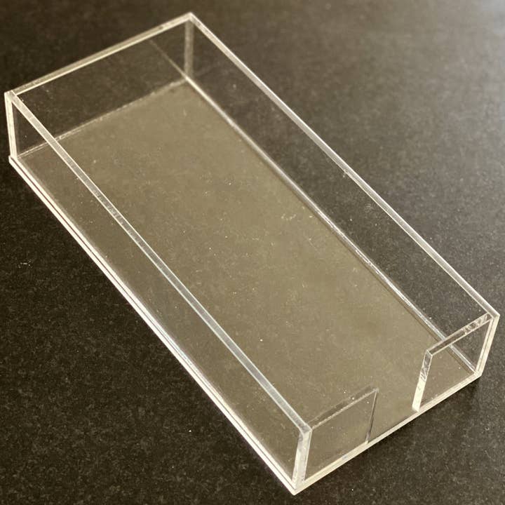 Black Ink - Wholesale Desk Tray - Long Skinny Acrylic Trays Case 12 Pk
