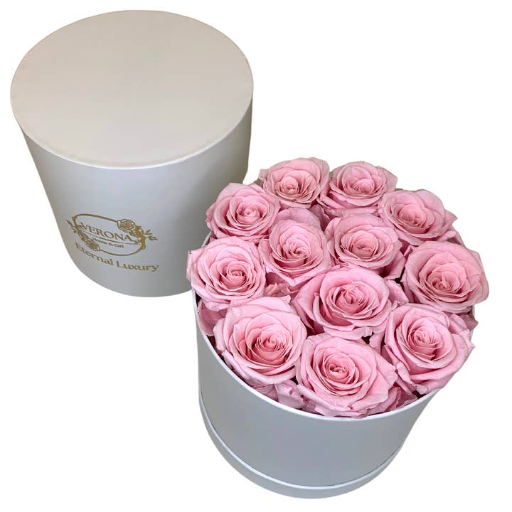 verona home and gift - Wholesale Dried/Pressed Flowers - 12 Real Preserved Roses that Last Forever In Round Box13