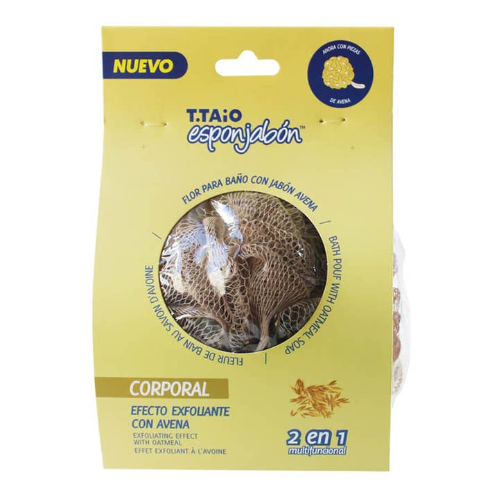 ESPONJABON - Wholesale Bath Pouf/Sponge - Esponjabon Bath Pouf + Soap Oatmeal, Exfoliating Effect