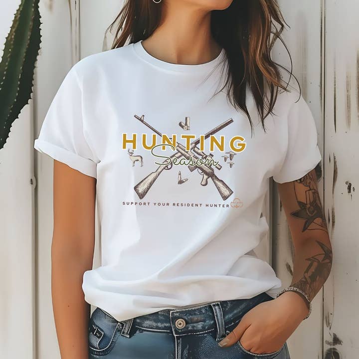 Hunting Season Support Your Resident Hunter Tshirt for wholesale by Red Dirt Texas