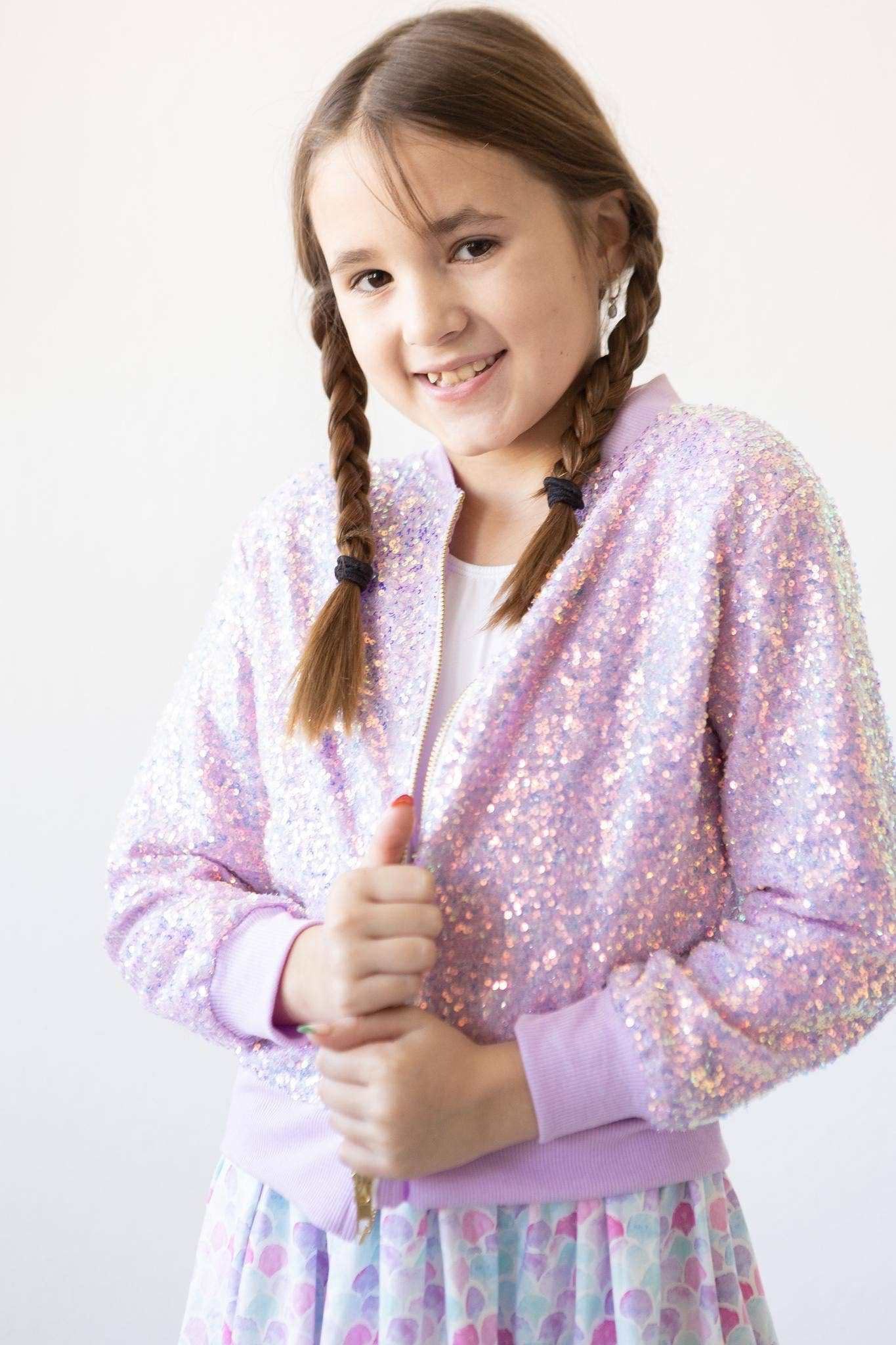Mila & Rose - Wholesale Jacket - Kids - Lavender Sequin Jacket4