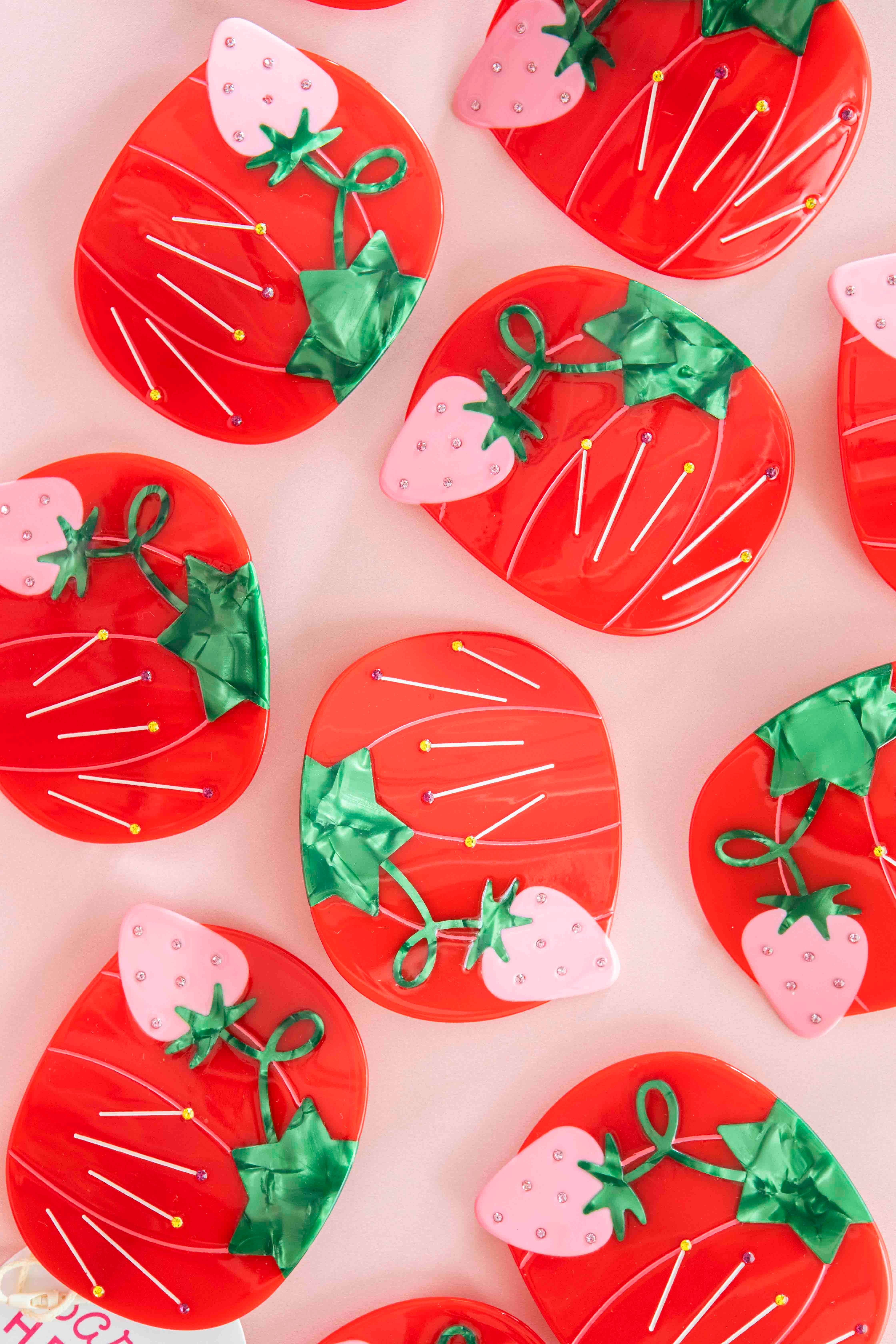 Sarah Hearts – Großhandel Haarspange – Damen – Tomaten-Nadelkissen Französische Haarspange2