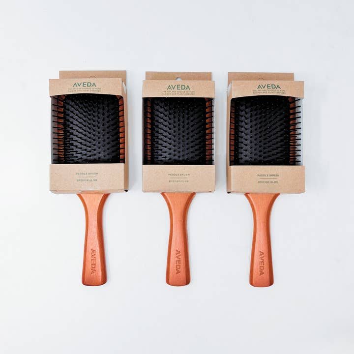 Rucci Professional - Wholesale Hair Brush/Comb - AB001 AVEDA Wooden Regular Paddle Brush 3 Pack
