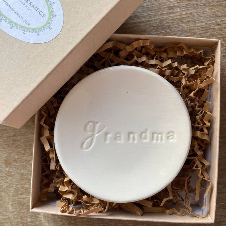 Grandma Ring Dish | Mother's Day Gift | Handmade Pottery for wholesale by Chrissy Ann Ceramics