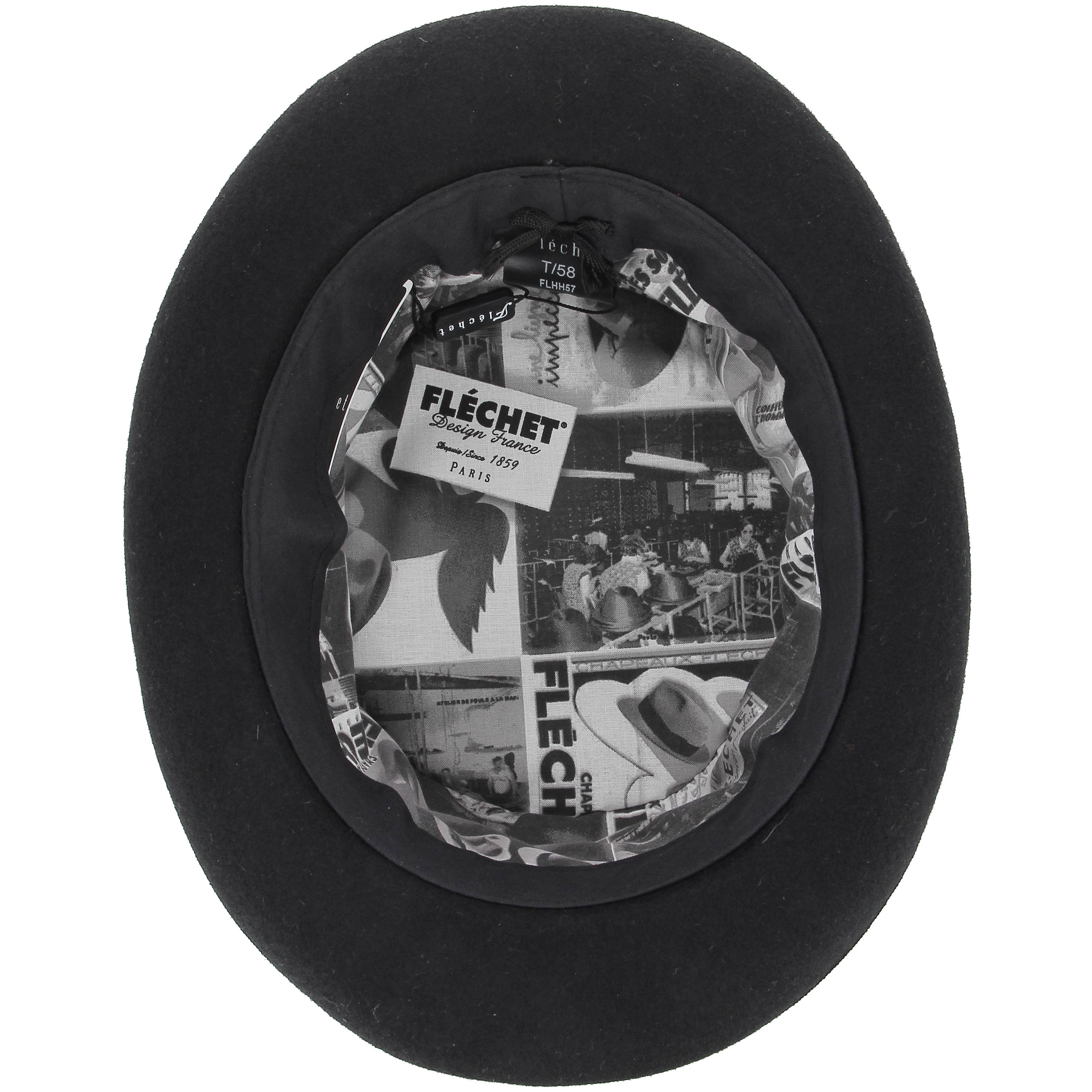 FLECHET - Wholesale Fedora - Unisex - 12 CM WOOL FELT TOP HAT - FLHH571