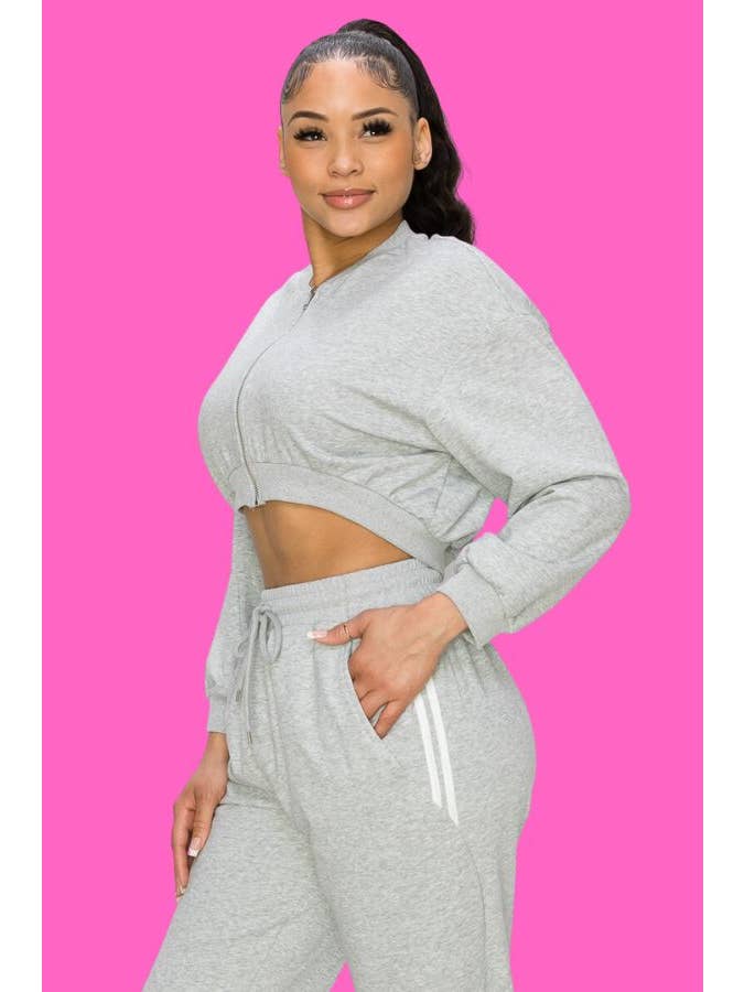 Shop Michella - Wholesale Lounge Set - Women's - FRENCH TERRY JOGGER SWEAT PANTS SET5