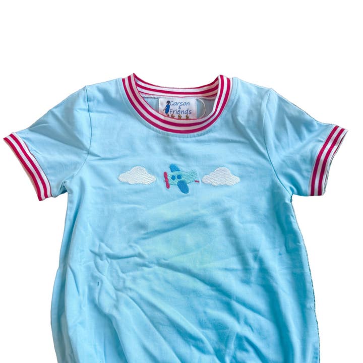 Carson and Friends Airplane Embroidered Bubble for wholesale by Carson & Friends