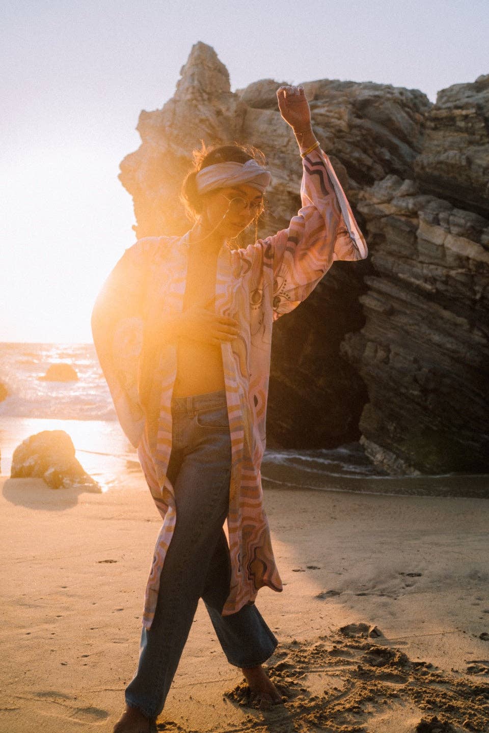 Multicolored Trust Your Soul Furisode Long Kimono no fringes for wholesale on Faire3