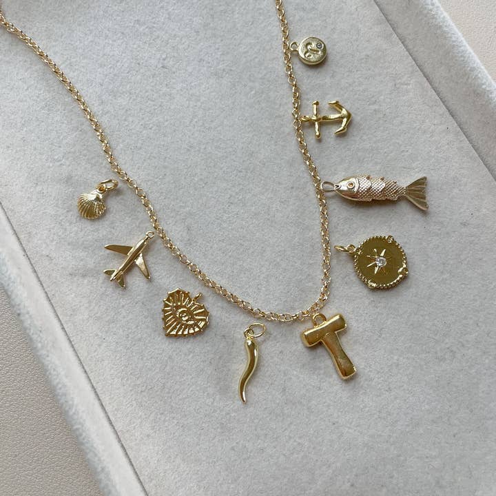 ITALIENISCHER HORNANHÄNGER für den Großhandel von Goldie Charm Bar