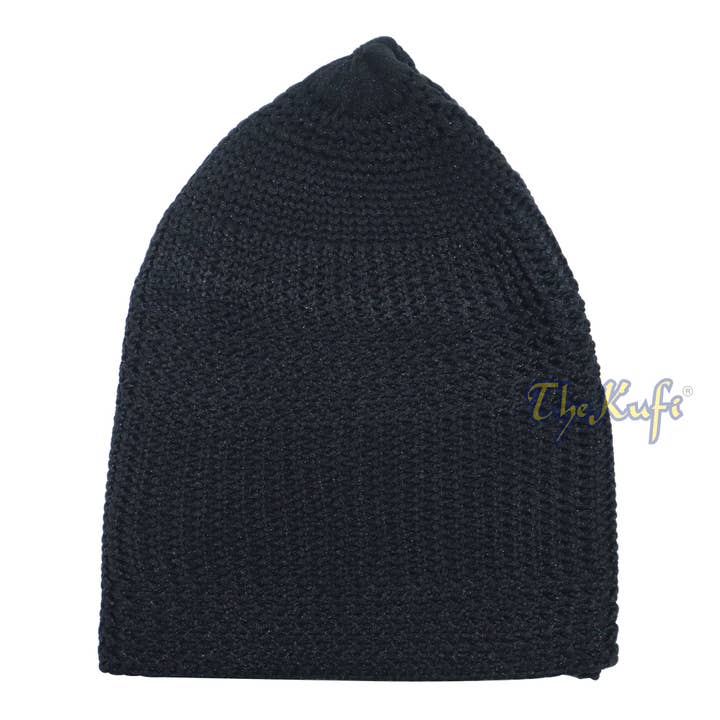 IndoMode – Engroshandel Beanie - Unisex – Sort kraniumhætte 100% nylon hovedbetræk Kufi strikket hat1