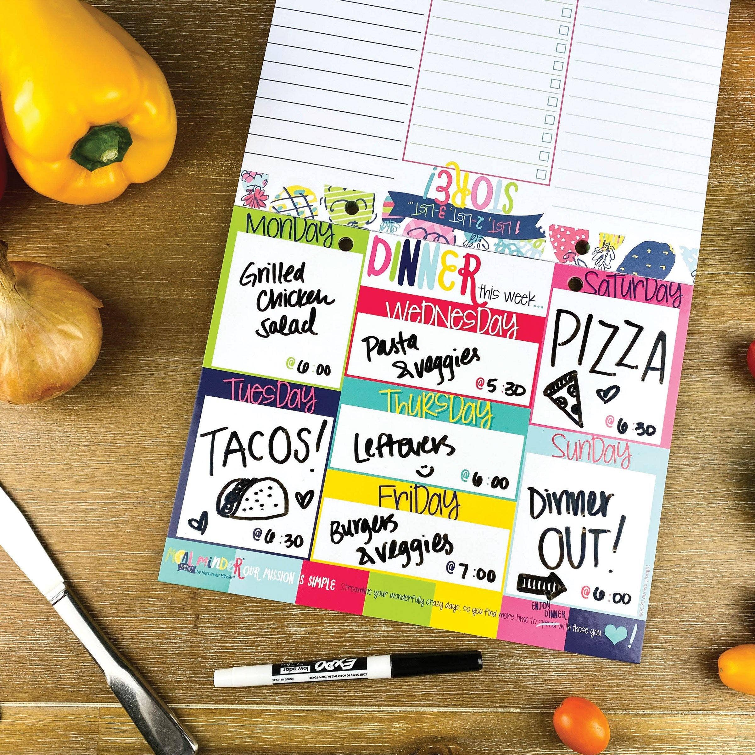 Denise Albright® - Wholesale Planner - 52-Week Meal Minder® Weekly Menu Planner Pad | Open Stock11