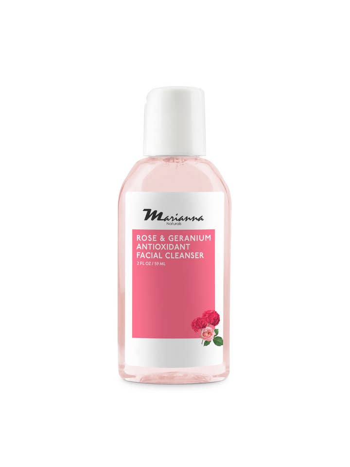 Rose & Geranium Antioxidant Cleanser 2oz for wholesale by Marianna Naturals Corp.