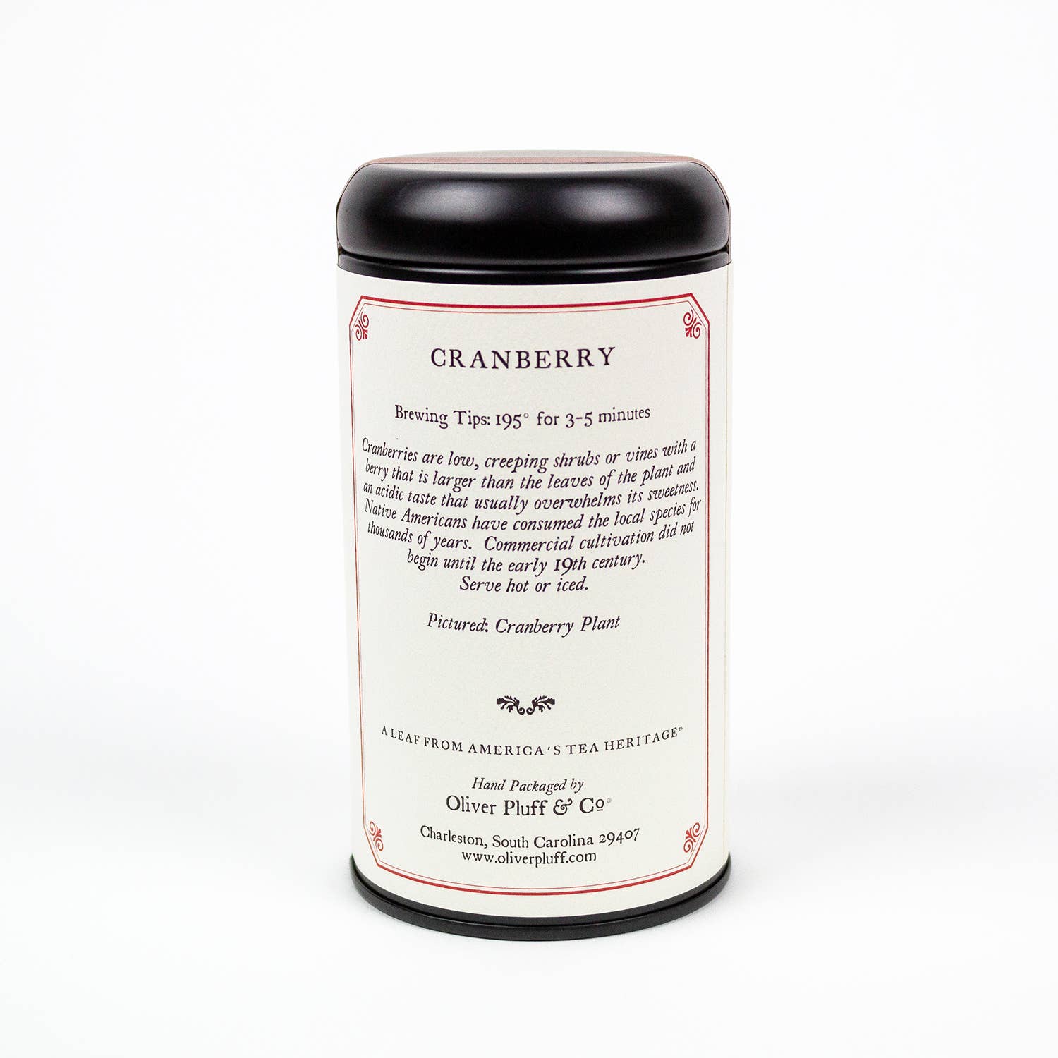 Oliver Pluff & Company - Wholesale Loose Tea - Cranberry - Loose Tea in Signature Tea Tin2