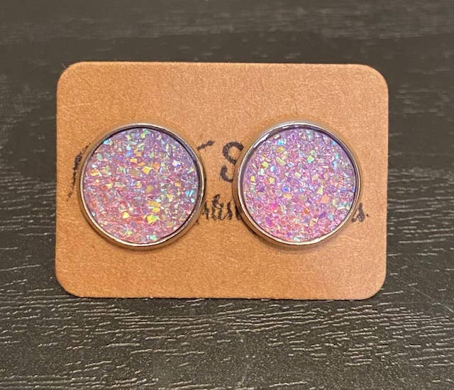 SMA Artistry Creations - Vendita all'ingrosso Orecchini a bottone - Orecchini a bottone cabochon scintillanti da 12 mm10