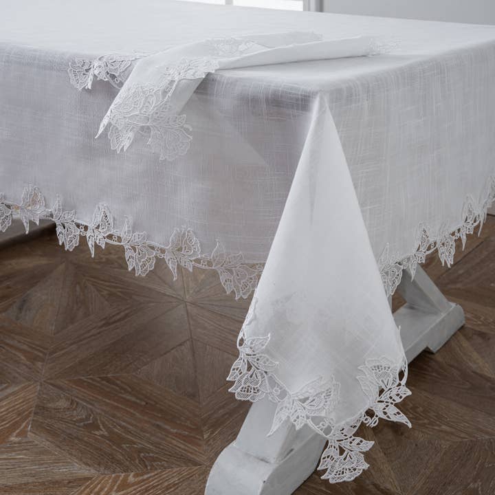 Xia Home Fashions & Manor Luxe - Wholesale Tablecloth - Gorgeous lace roses Table Cloth7
