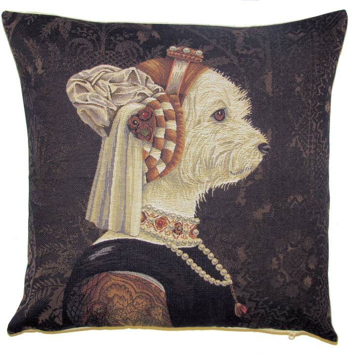 Westy Dog Portrait - Westy Gifts - Dog Art Decor - Fine Arts for wholesale by yapatkwa - art of the loom