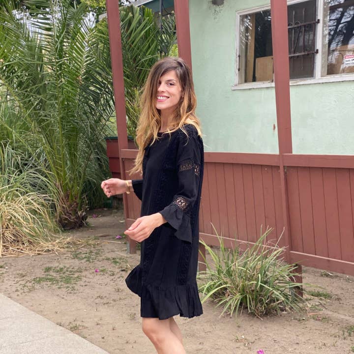 Paradiso Minikleid/ Baumwollkleid, Spitzenkleid, schwarzes Kleid für den Großhandel von Secret Language