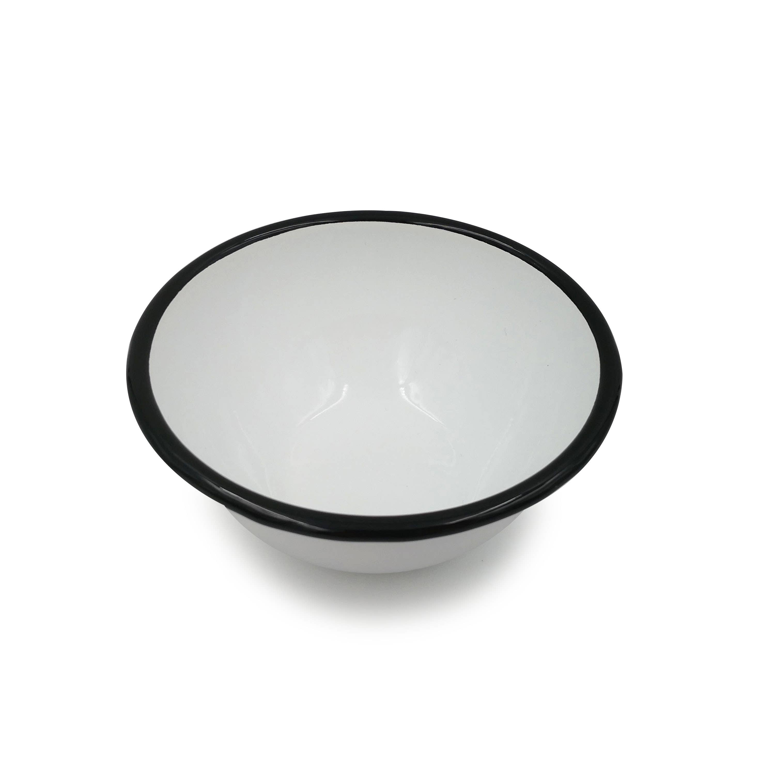 ELEGANT PRODUCTS UK LTD - Vente Bol - Bol Dessert Cuisson Grignoter Tapas Émail Blanc Bord Noir 13cm2