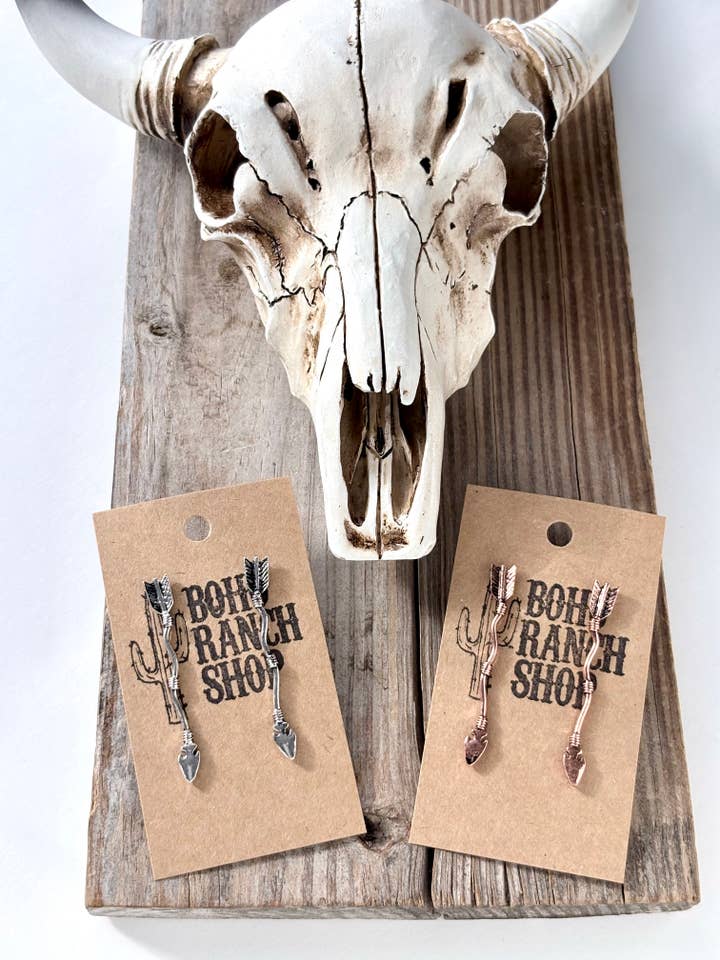 Western Style Arrow Post Earrings for wholesale by Boho Ranch Shop