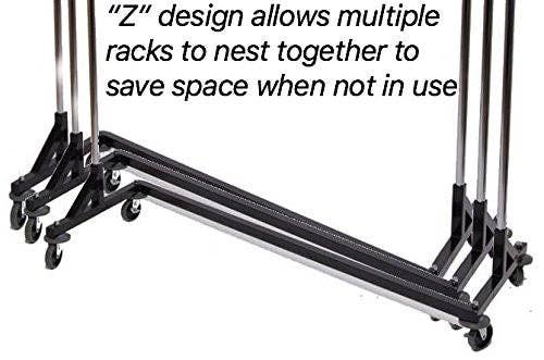 Only Hangers - Wholesale Coat Rack - Heavy-Duty Nesting "Z" Rack (Black Base)2