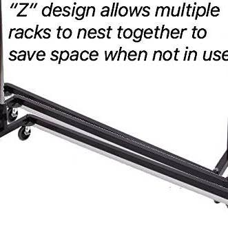 Only Hangers - Wholesale Coat Rack - Heavy-Duty Nesting "Z" Rack (Black Base)2