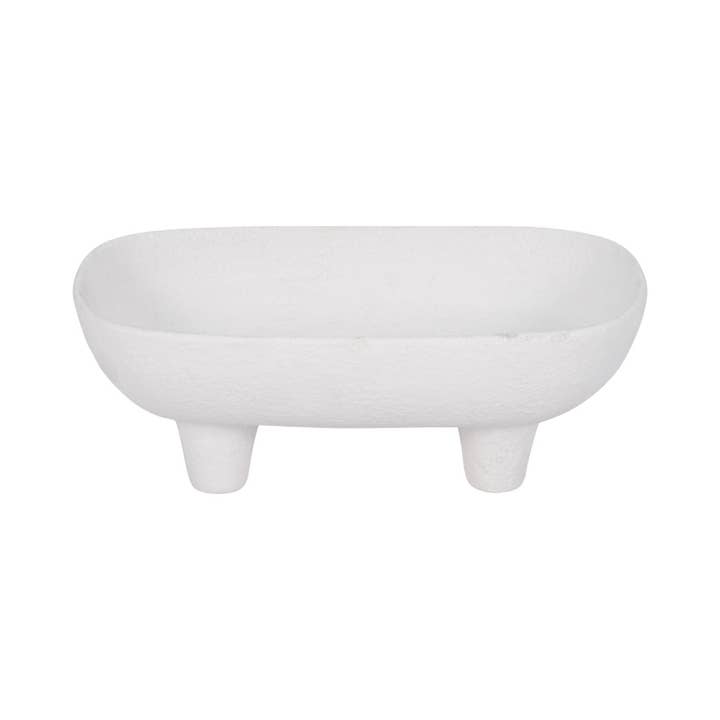 Sagebrook Home - Wholesale Decorative Plate/Dish/Bowl - Decorative Bowl - White Ceramic Rounded Rectangle, 10 in.5