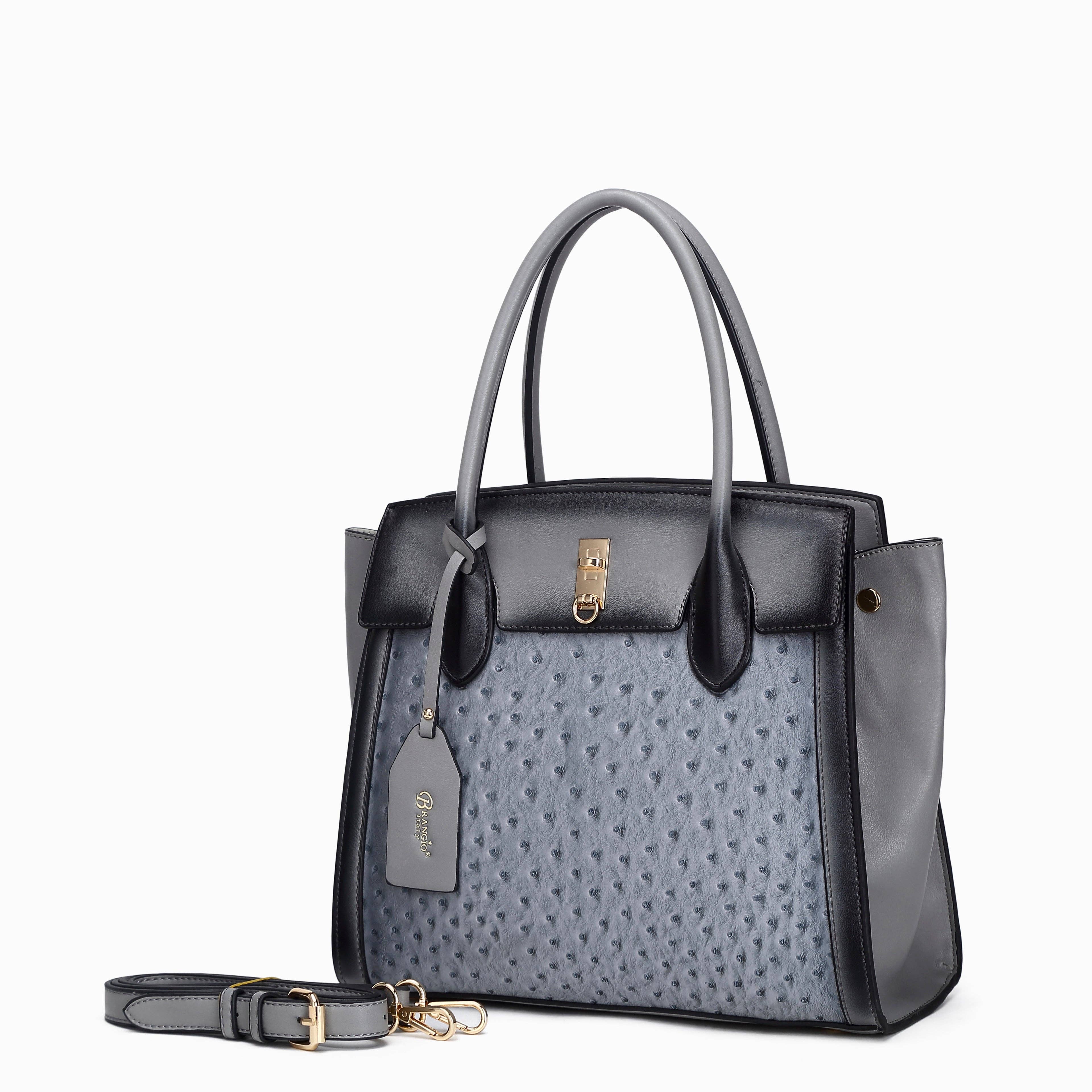 Brangio (Italy) Company Inc. - Wholesale Tote Bag - Women's - Brangio Italy Classic Camel Ostrich-Textured Tote Bag1