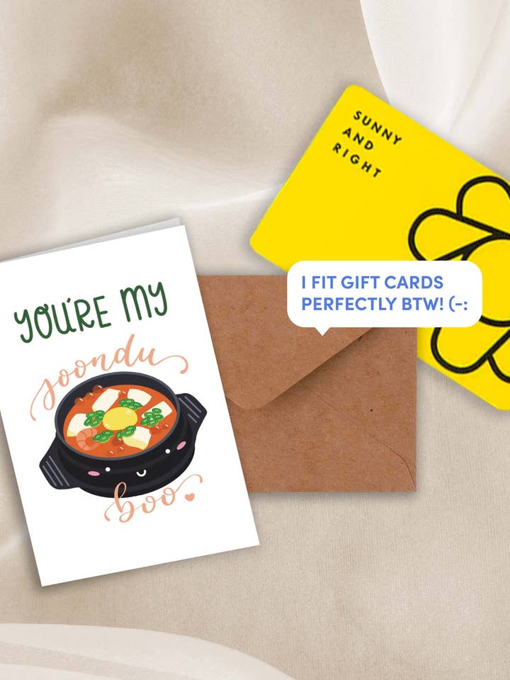 You're My Soondu Boo Mini Greeting Card for wholesale by Mew Doodles