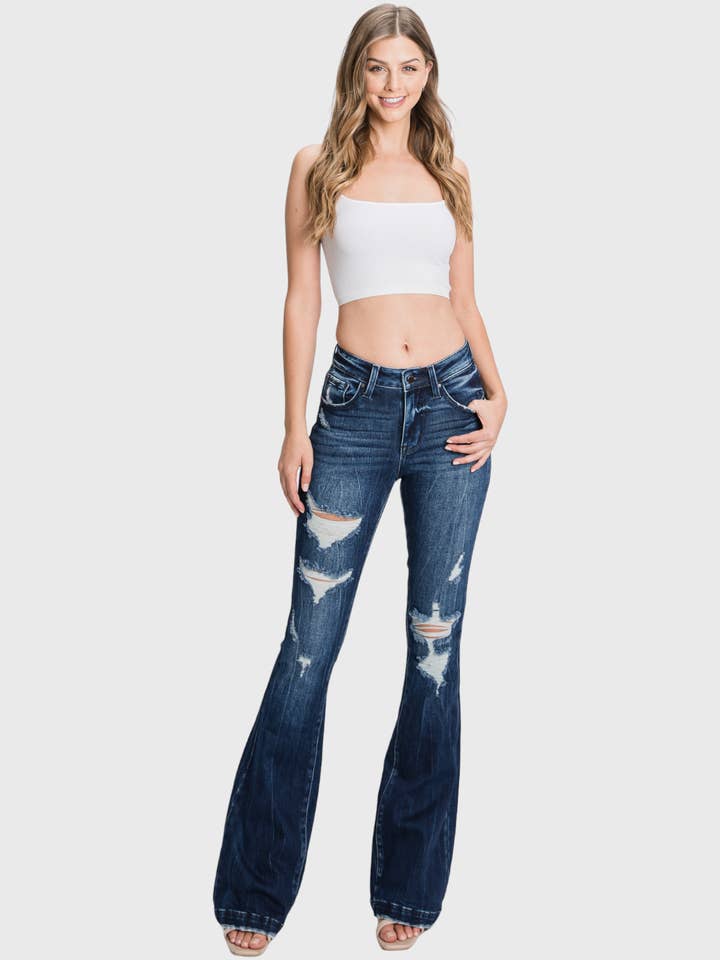 T929MF-MD (OPEN PACK) DISTRESSED MID RISE STRETCH FLARE and other Purchase Wholesale flare denim. Free Returns & Net 60 Terms on Faire trending on Faire.